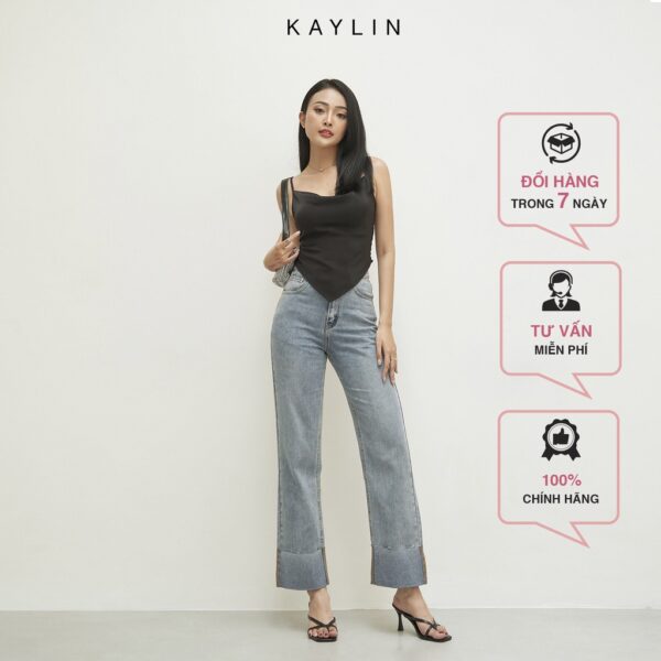 Quần Jean Trơn Gấp Lai Thời Trang N1666 - KAYLIN