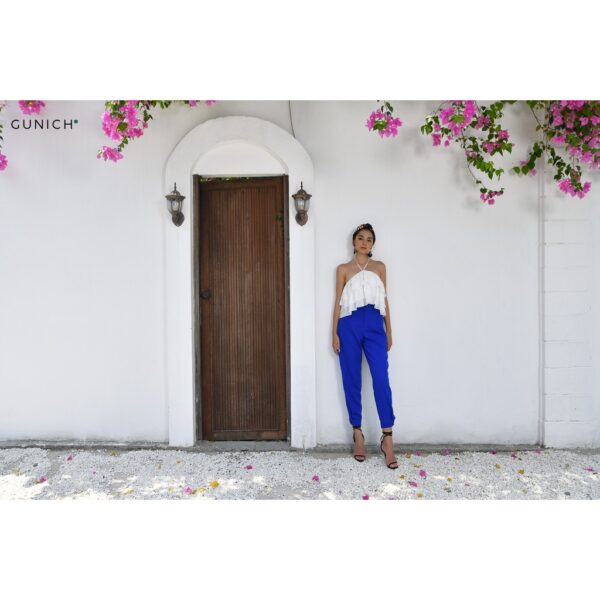 Quần jogger xếp ly xanh cobalt Gunich - Hình ảnh 3