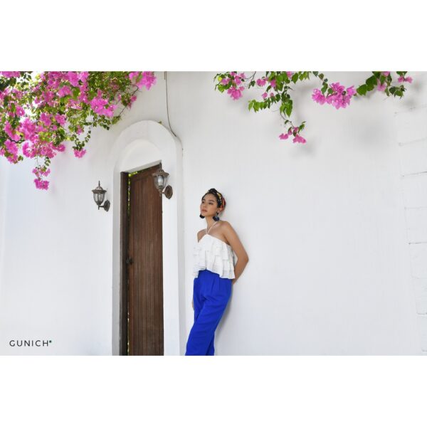 Quần jogger xếp ly xanh cobalt Gunich - Hình ảnh 4