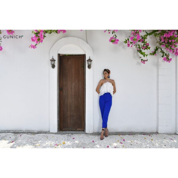 Quần jogger xếp ly xanh cobalt Gunich - Hình ảnh 5