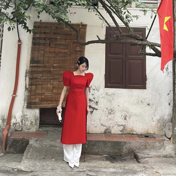 Quần lụa phối áo dài SATIN PANTS - Hình ảnh 2