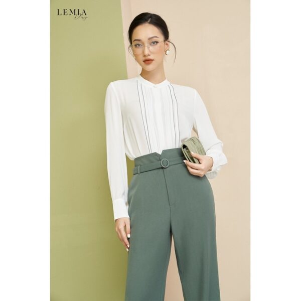 Quần Nữ Dáng Suông Thiết Kế Cạp V Đai Tròn Thanh Lịch Design By LEMIA - 21Q006 - Ảnh 4