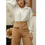 Quần ống rộng Nude Pocket lucetfashion