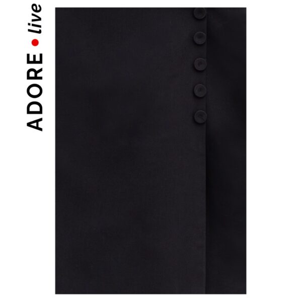 Quần short giả váy khuy bọc lệch vạt màu đen 2LCV3005 ADORE DRESS - Hình ảnh 3