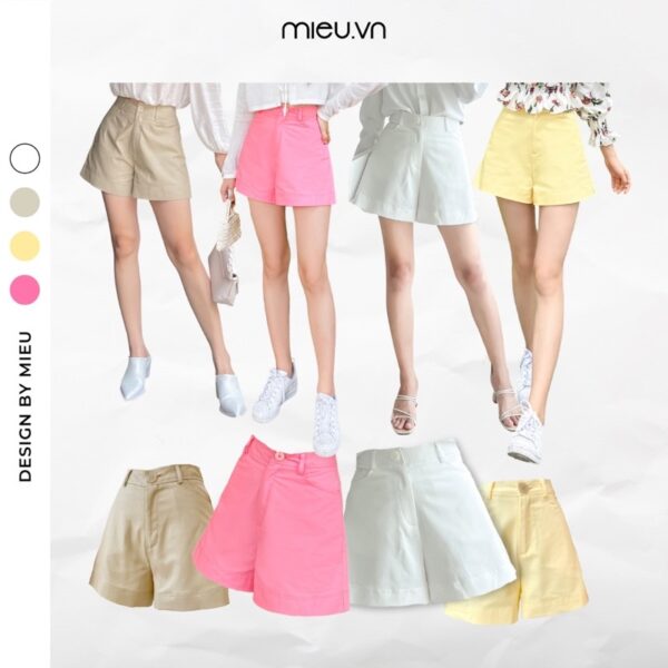 Quần short kaki lưng cao MIEU - HA01