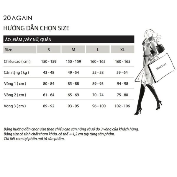 Quần tây nữ ống rộng 20AGAIN công sở cạp rời 2 cúc QAA1934 - Hình ảnh 5