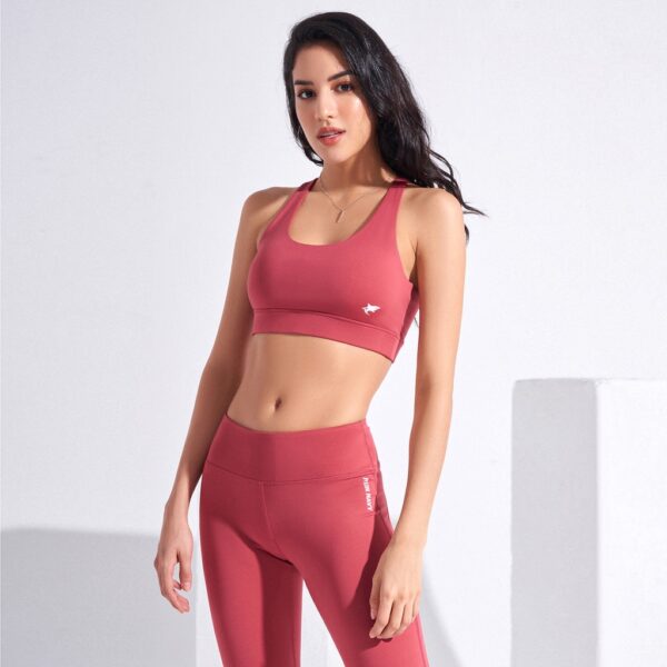 Set đồ tập Gym Yoga Running 9265 - Aó bra quai chéo, quần legging lưng cao, có đệm mút ngực đi kèm - Hình ảnh 2