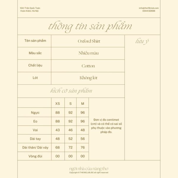 THE19CLUB - Áo sơ mi cotton dài tay cơ bản 13 màu sắc - Oxford Shirt - Ảnh 3