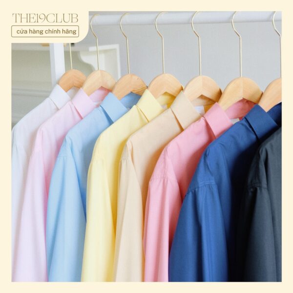 THE19CLUB - Áo sơ mi cotton dài tay cơ bản 13 màu sắc - Oxford Shirt