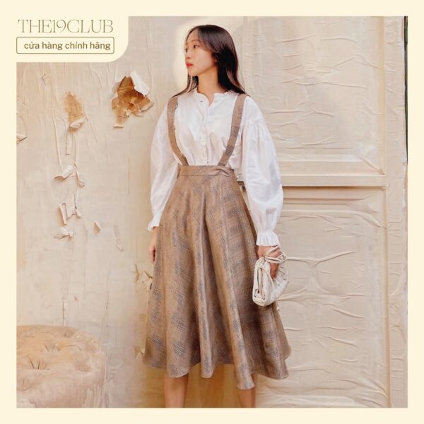 THE19CLUB - Chân váy yếm dáng dài có dây điều chỉnh - Madison Skirt - Hình ảnh 4