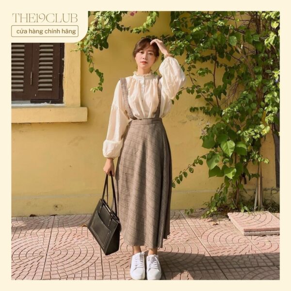 THE19CLUB - Chân váy yếm dáng dài có dây điều chỉnh - Madison Skirt - Hình ảnh 6