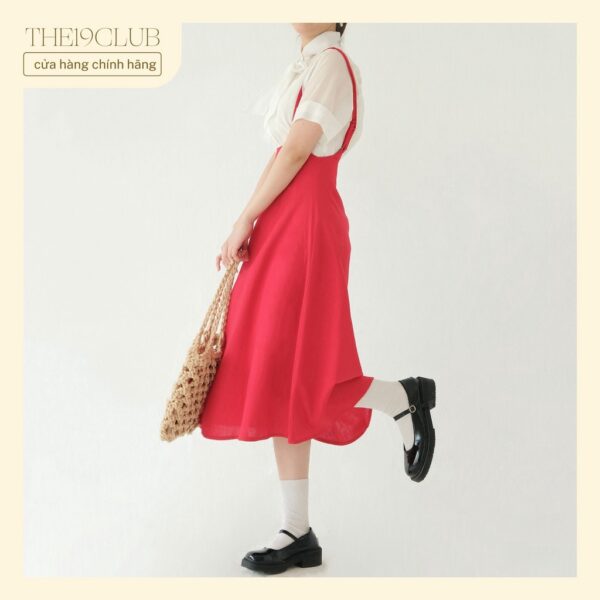 THE19CLUB - Chân váy yếm linen 4 màu sắc có dây điều chỉnh - Zoe Skirt - Hình ảnh 5
