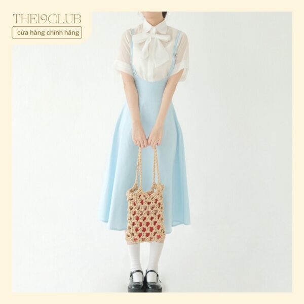THE19CLUB - Chân váy yếm linen 4 màu sắc có dây điều chỉnh - Zoe Skirt - Hình ảnh 8