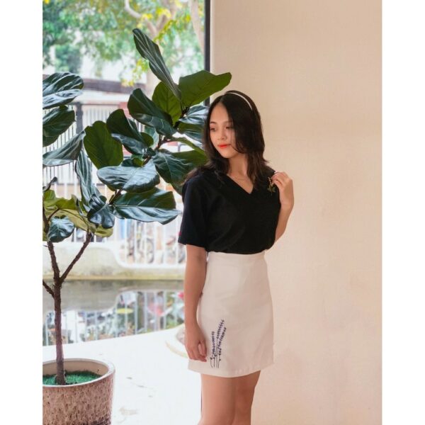 TIELA Chân váy thêu hoa Lavender - Hình ảnh 7