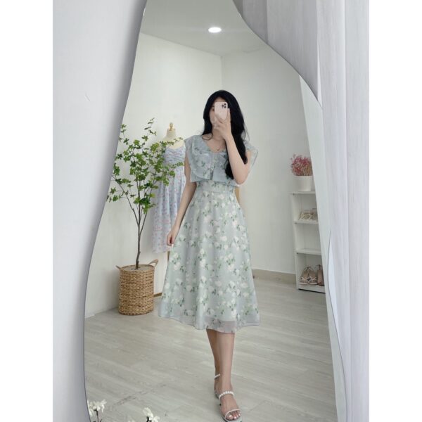 TIELA Đầm váy dài xếp nơ ở ngực-Sophie Dress - Hình ảnh 3