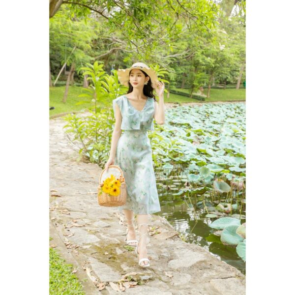 TIELA Đầm váy dài xếp nơ ở ngực-Sophie Dress - Hình ảnh 7