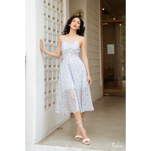 TIELA Đầm váy hai dây hoa tím - Julia Dress
