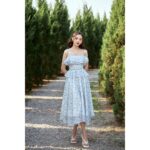 TIELA Đầm váy hoa bèo ngực – Elly Dress