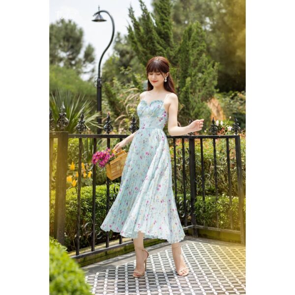 TIELA Đầm váy hoa dập ly bèo ngực - Fae Dress - Hình ảnh 2