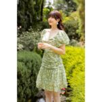 TIELA Đầm váy hoa khoét nhún – Leila Dress