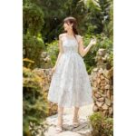 TIELA Đầm váy hoa nhún ba tầng – Olivia Dress