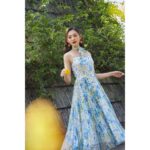 TIELA Đầm váy hoa tùng xoè dập ly – Cindy Dress