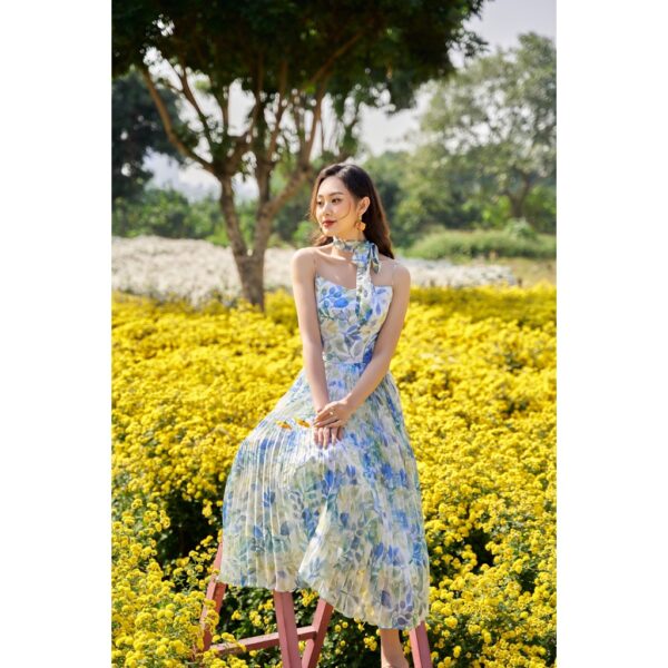 TIELA Đầm váy hoa tùng xoè dập ly - Cindy Dress - Hình ảnh 4