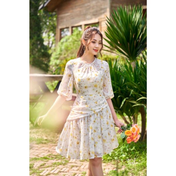 TIELA Đầm váy nhún eo tay lỡ-Ruby Dress - Hình ảnh 3