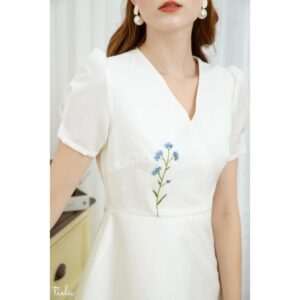 TIELA Đầm váy thêu hoa vạt chéo - Stella Dress