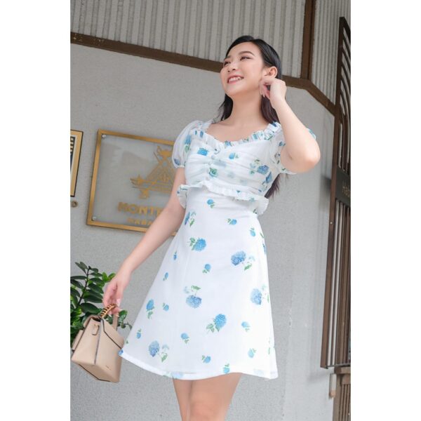 TIELA Đầm váy xếp ngực nút bọc- Luna Dress