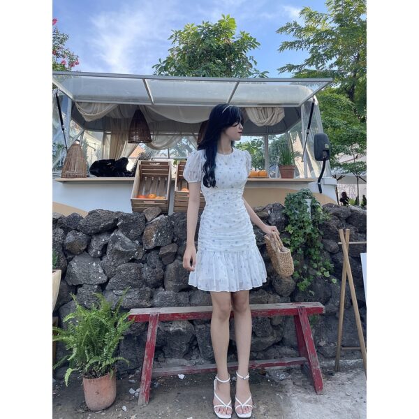 TIELA Váy Đầm tay phồng xếp nhún -Paris Dress - Hình ảnh 3