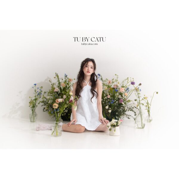 TUBYCATU | Đầm maxi hoa hồng trắng - Hình ảnh 7