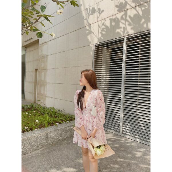 TUBYCATU | Jumpsuit hồng hoa tím - Hình ảnh 4