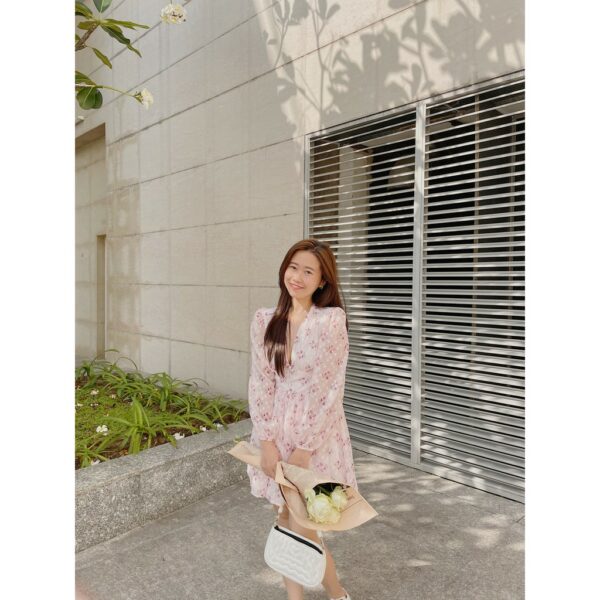 TUBYCATU | Jumpsuit hồng hoa tím - Hình ảnh 6