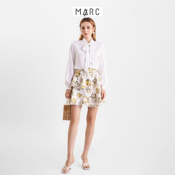 Váy nữ MARC FASHION hoa xòe 2 tầng viền ren tròn FAVH0427 - Hình ảnh 2