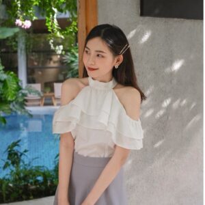 YU CHERRY | Áo Halter Layered Mimi Top YA398
