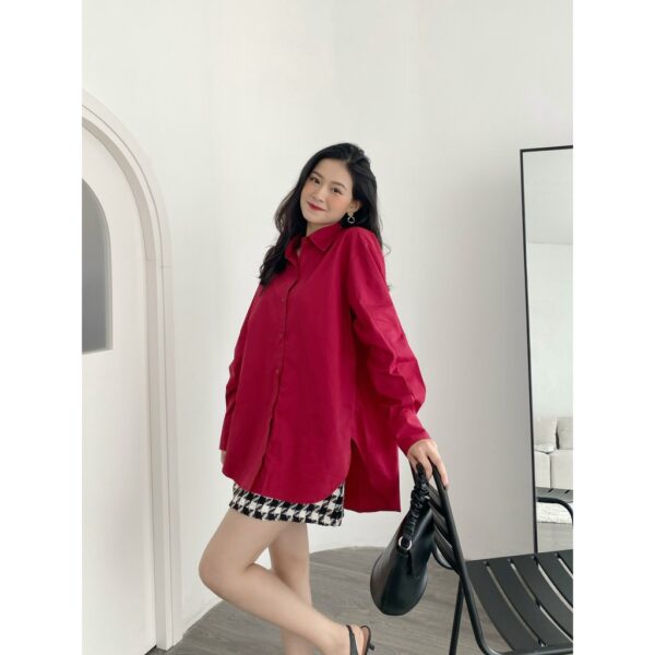 YU CHERRY | Áo nữ Basic Cotton Shirt YA381 - Hình ảnh 4