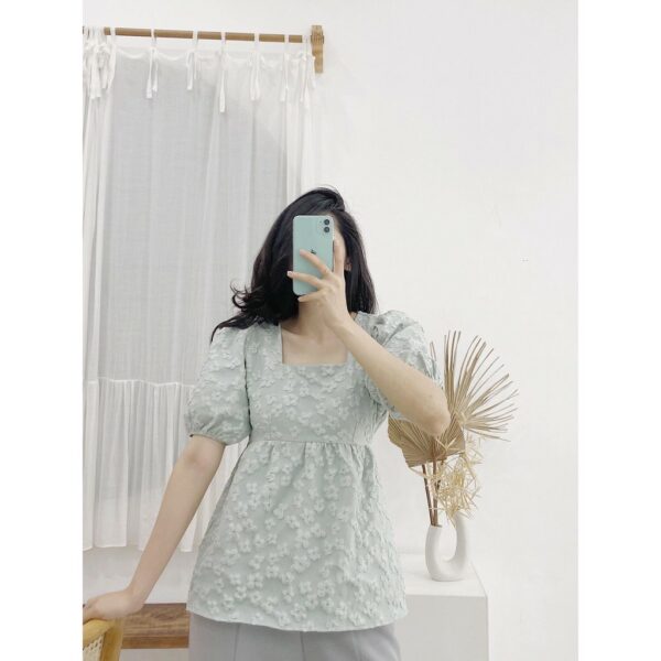YU CHERRY | Áo nữ Cindy Pattern Top YA350 - Hình ảnh 4