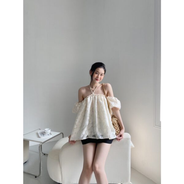 YU CHERRY | Áo Pattern Flying Off Top YA416 - Hình ảnh 5