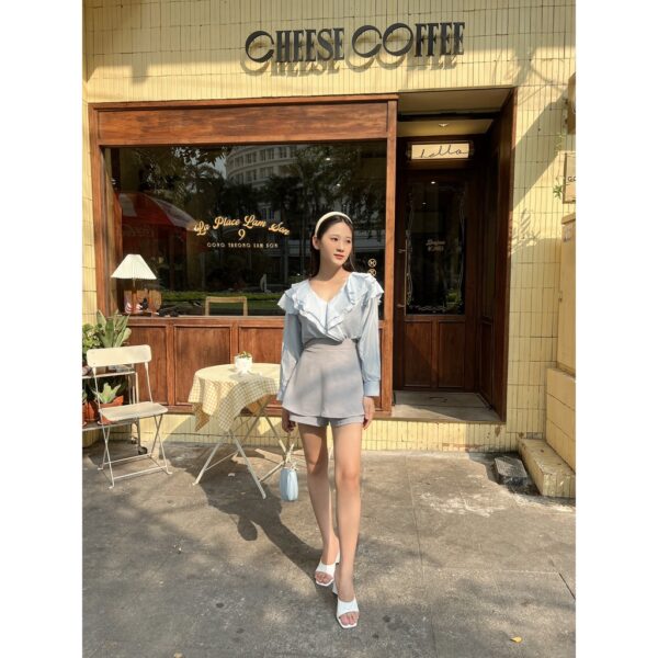 YU CHERRY | Áo Ruffle Heart Blouse YA414 - Ảnh 2