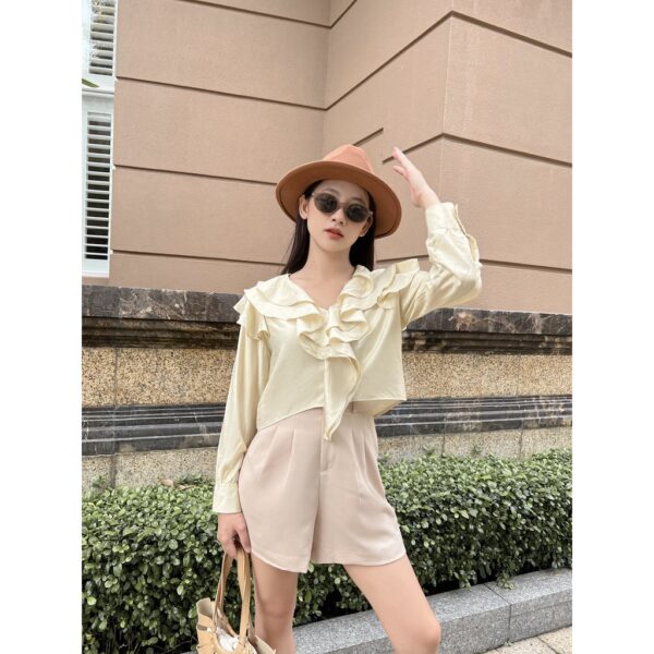 YU CHERRY | Áo Ruffle Heart Blouse YA414 - Ảnh 6