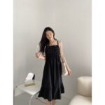 YU CHERRY | Đầm Shirred Cotton Cami Dress YD157