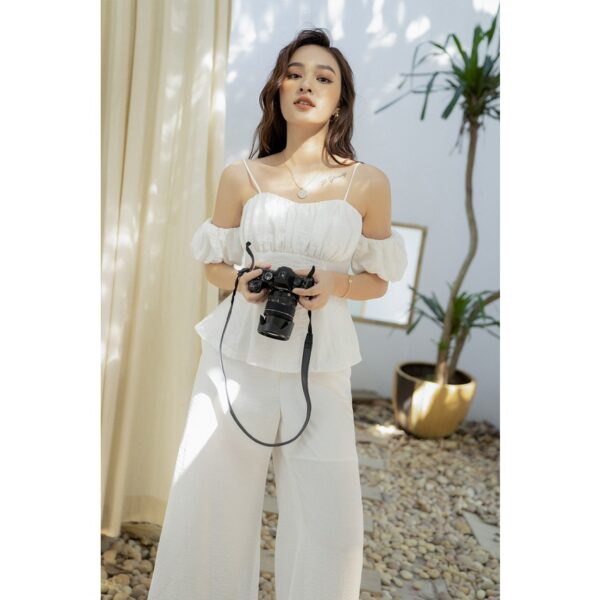 Áo 2 dây tay rời trắng MM 418422 HER - Hình ảnh 3