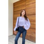 Áo blouse thêu ngực tay phồng 2 màu AfterBefore