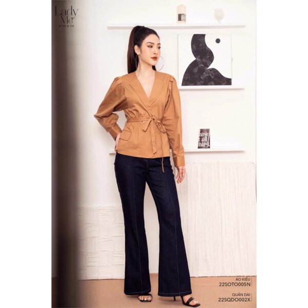 Áo sơ mi nữ tay dài cổ vest LADY ME by Eva de Eva 22SOTO005N - Hình ảnh 3