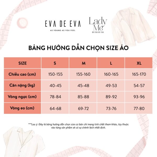 Áo sơ mi nữ tay ngắn cổ vest Eva de Eva 22SSME197X - Hình ảnh 5