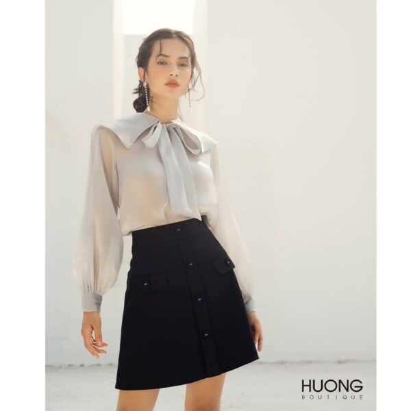 Chân váy chữ A đính cúc HUONG BOUTIQUE HBZ190