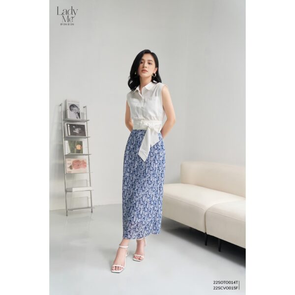 Chân váy xếp ly dáng dài LADY ME by Eva de Eva 22SCVO015F