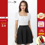 Chân váy xếp ly so le IVY moda MS 31B9306