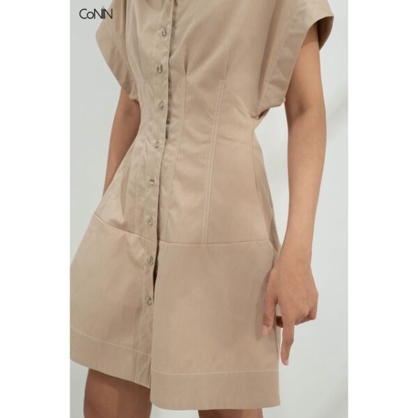 CoNIN-đầm ngắn tay cánh dơi tôn dáng - Hình ảnh 3